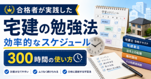 【宅建の勉強法】合格者が実践した効率的なスケジュールと300時間の使い方